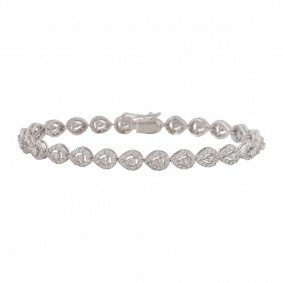 White Gold Diamond Bracelet 3.50ct